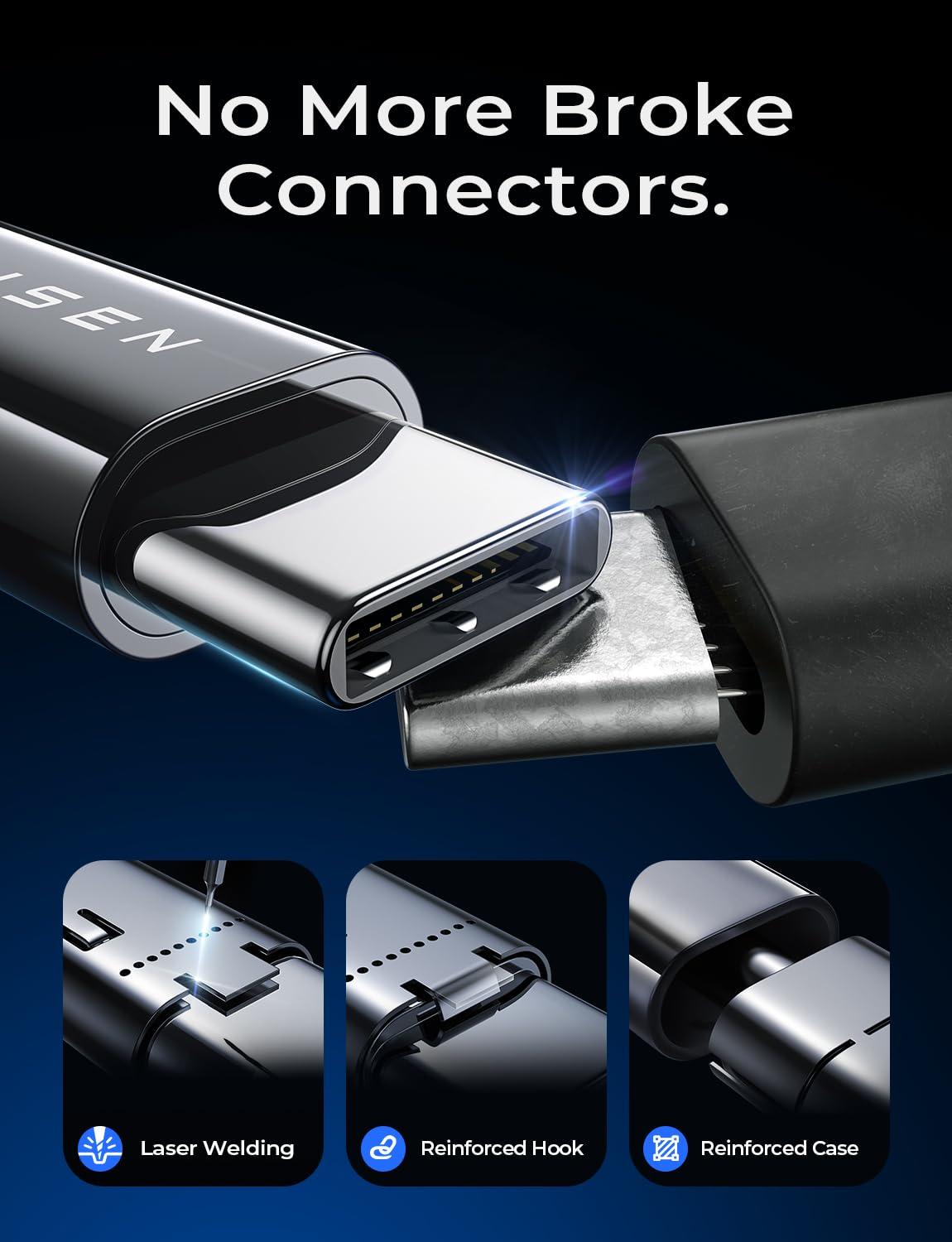 imageLISEN 240W for Apple USB C to USB C Charging Cable 4Packs 66666666FT Computer Security Cables for Woven Charge Cable Type C for Apple Devices iPhone 17 Air 16 Pro Max iPad MacBook Pro M5Black