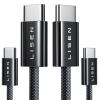imageLISEN 240W for Apple USB C to USB C Charging Cable 4Packs 66666666FT Computer Security Cables for Woven Charge Cable Type C for Apple Devices iPhone 17 Air 16 Pro Max iPad MacBook Pro M5Black