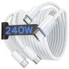imageLISEN 240W for Apple USB C to USB C Charging Cable 4Packs 66666666FT Computer Security Cables for Woven Charge Cable Type C for Apple Devices iPhone 17 Air 16 Pro Max iPad MacBook Pro M5White