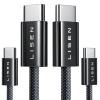 imageLISEN 240W for Apple USB C to USB C Charging Cable 4Packs 66666666FT Computer Security Cables for Woven Charge Cable Type C for Apple Devices iPhone 17 Air 16 Pro Max iPad MacBook Pro M5Black