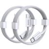 imageLISEN 240W for Apple USB C to USB C Charging Cable 4Packs 66666666FT Computer Security Cables for Woven Charge Cable Type C for Apple Devices iPhone 17 Air 16 Pro Max iPad MacBook Pro M5White