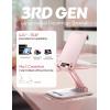 imageLISEN Pink Desk Accessories for iPad Office Supplies Desk Decor for Women for Him Tablet Stand Vanity Accessories Video Zomming Face Time Free HandsPink Sorbet for Girls