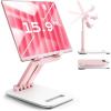 imageLISEN Pink Desk Accessories for iPad Office Supplies Desk Decor for Women for Him Tablet Stand Vanity Accessories Video Zomming Face Time Free HandsPink Sorbet for Girls