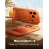 imageLISEN for iPhone 17 Pro Case with MagSafe Hidden Stand 20N Super Magnetic Force Button Protection ampamp MilitaryGrade Protection iPhone 17 Pro Cover Shockproof Slim Matte  Cosmic Orange