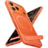 imageLISEN for iPhone 17 Pro Case with MagSafe Hidden Stand 20N Super Magnetic Force Button Protection ampamp MilitaryGrade Protection iPhone 17 Pro Cover Shockproof Slim Matte  Cosmic Orange